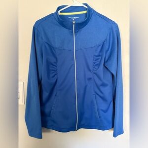 Women's Blue Full-Zip Utility Jacket - Lightweight Everyday Layer